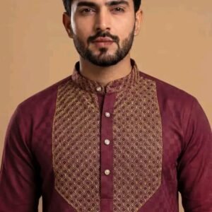 Designer Men’s Cotton Kurta Pajama Set