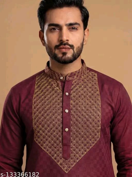 Designer Men’s Cotton Kurta Pajama Set