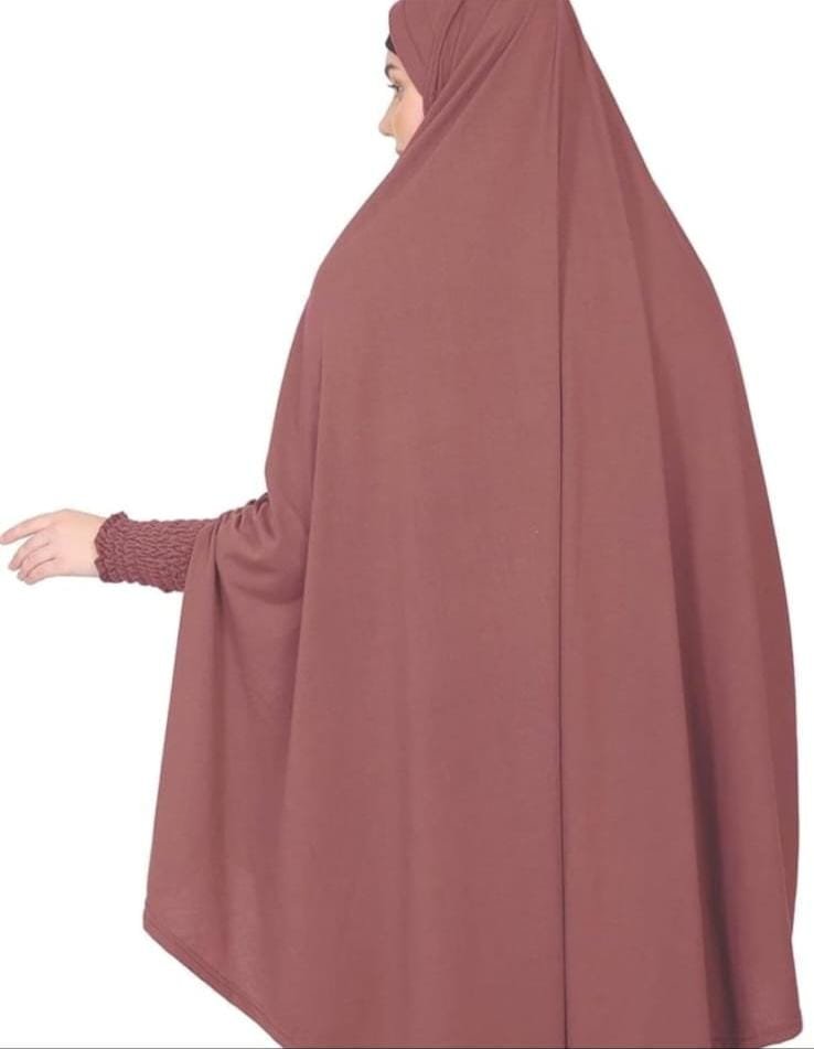 Premium Hijab with Baju 50 Inch – Full Coverage Khimar with Elastic Sleeves (Free Size) - Image 11