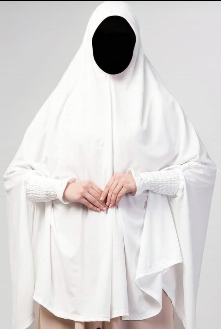 Premium Hijab with Baju 50 Inch – Full Coverage Khimar with Elastic Sleeves (Free Size) - Image 4