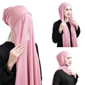 Premium Instant Chiffon Hijab with Attached Inner Cap – Ready to Wear