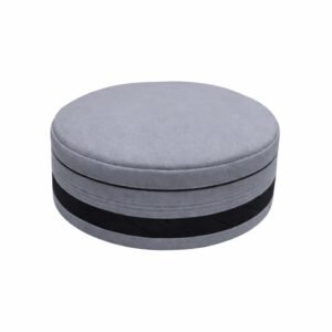 Men’s Grey Islamic Topi | Soft Fabric Prayer Cap with Black Band