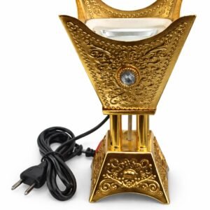 Royal Electric Bakhoor Burner (Gold Crystal Edition) – Premium Oud & Incense Warmer