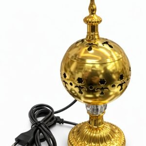 Classic Dome Electric Bakhoor Burner (Gold Finish) – Traditional Oud & Incense Warmer