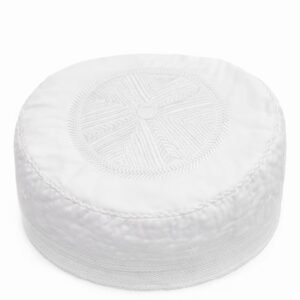 Premium Mumtaz Prayer Cap – Elegant White Islamic Topi