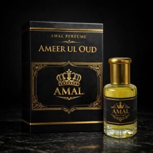 AMAL Ameer Ul Oud Premium Attar Perfume | Long-Lasting Luxury Oud Fragrance | Alcohol-Free Concentrated Perfume Oil | Unisex | 12ml/6ml