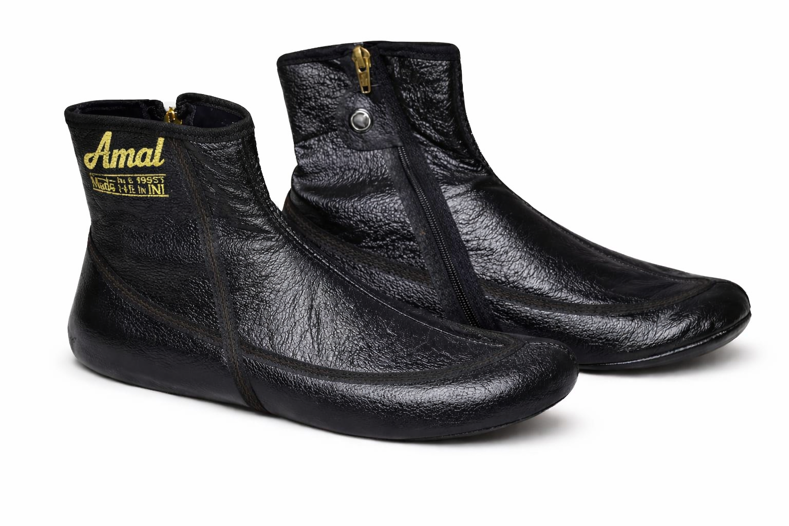 Premium Leather Socks for Men | Soft & Durable Traditional Footwear (Brown & Black)