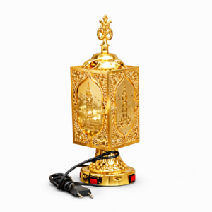 Royal Minar Mosque Bakhoor Burner – Luxury Golden Electric Oud & Incense Burner for Home, Prayer & Gifting