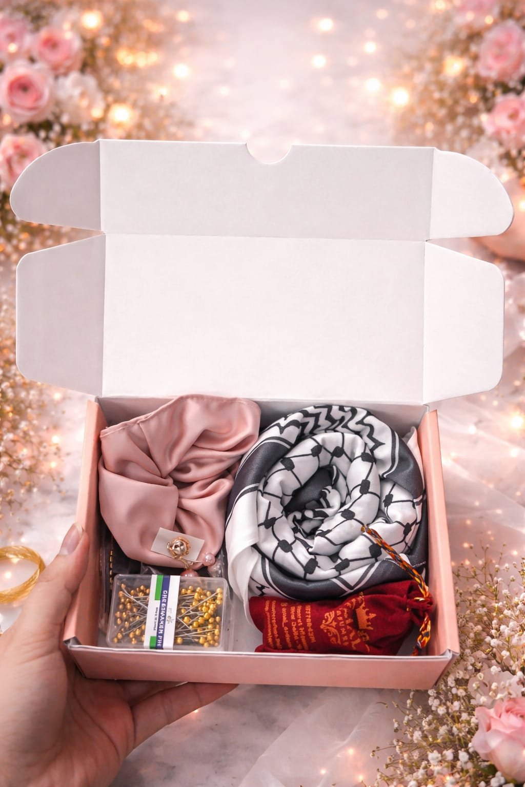 Amal Elegant Eid Gift Box – Modest Luxury Hijab Gift Set for Women (Short, premium sounding, and searchable.) - Image 2