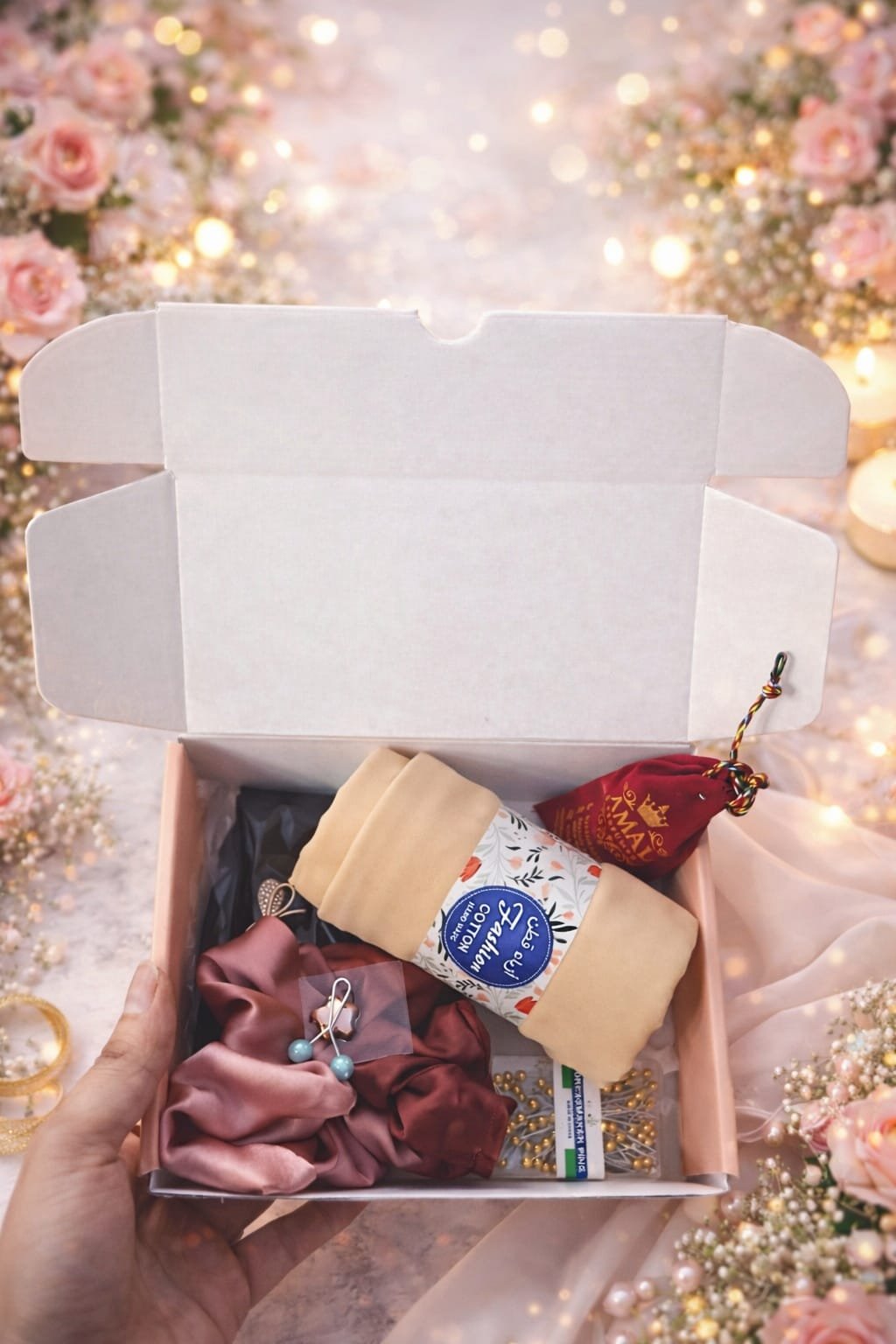 Amal Elegant Eid Gift Box – Modest Luxury Hijab Gift Set for Women (Short, premium sounding, and searchable.) - Image 3