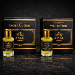 Amal Perfumes Oud Combo – Ameer Ul Oud & White Oud (Premium Concentrated Perfume Oils)