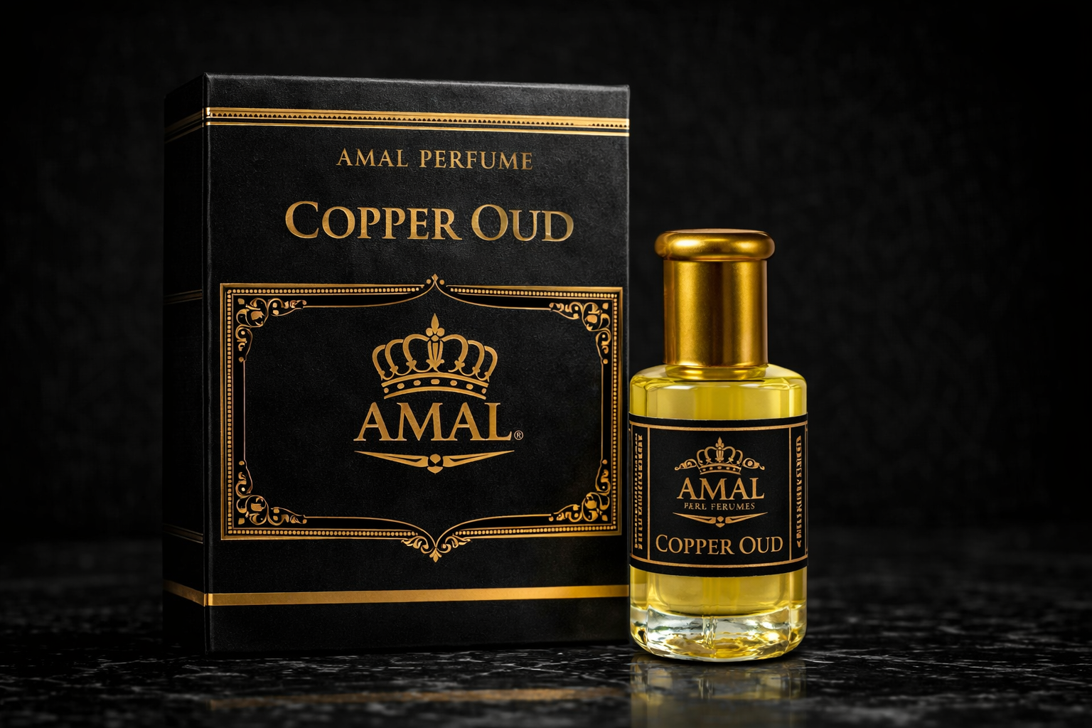 Amal Perfumes Copper Oud – Premium Concentrated Perfume Oil